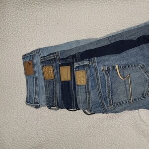 Four American Eagle Womens Jeans.  Kick Boot Super Stretch Size 8 Regular